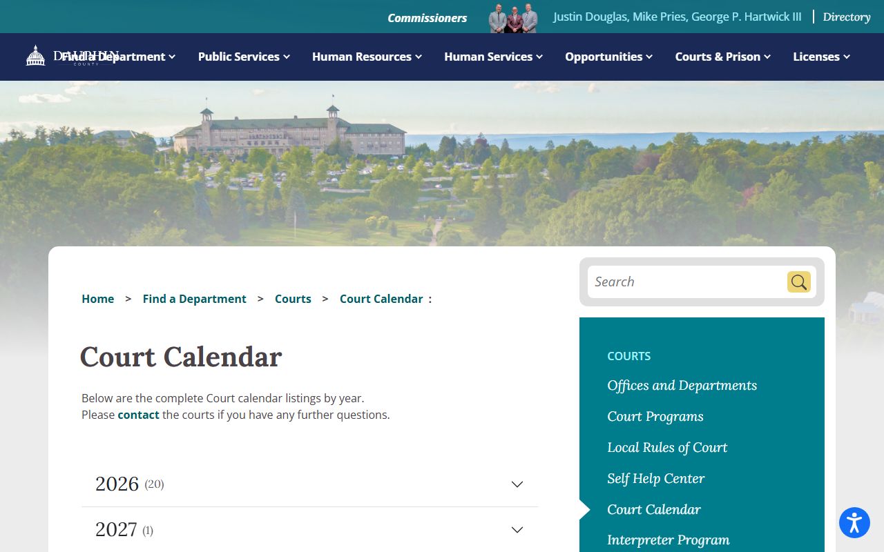Dauphin County court records court calendar archive