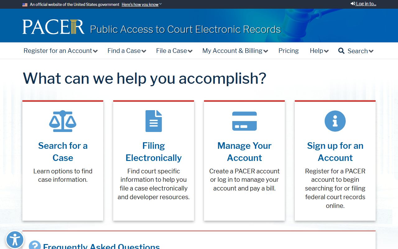 Dauphin County Court of Common Pleas PACER federal case access