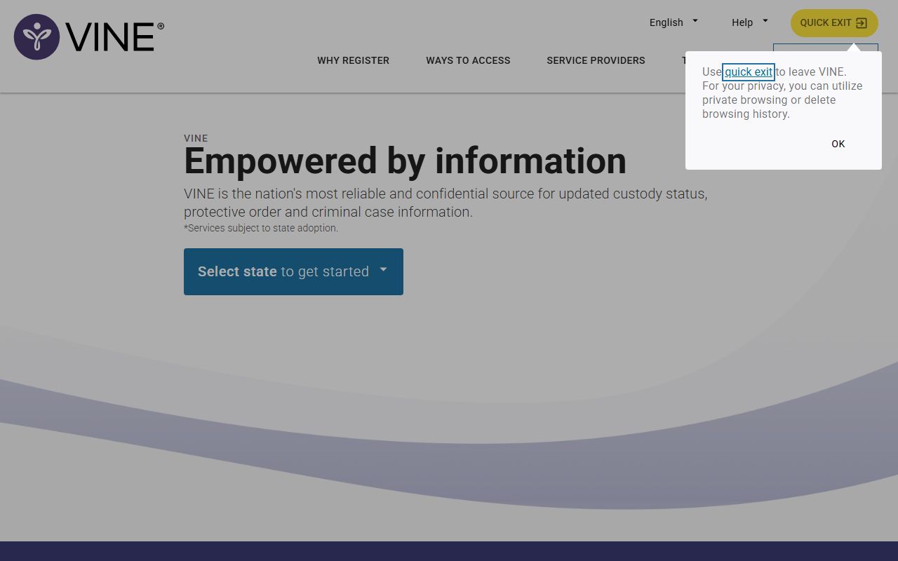 Dauphin County inmate population VINELink notification system