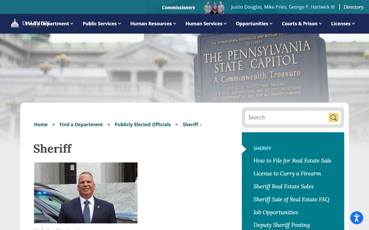 Dauphin County released inmates Sheriff office page